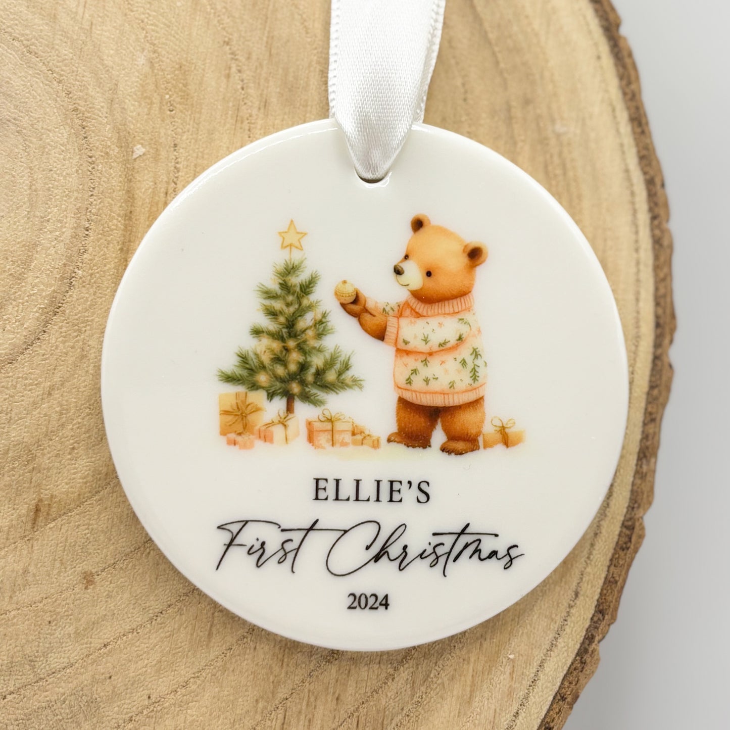 Babies 1st Christmas ceramic ornament
