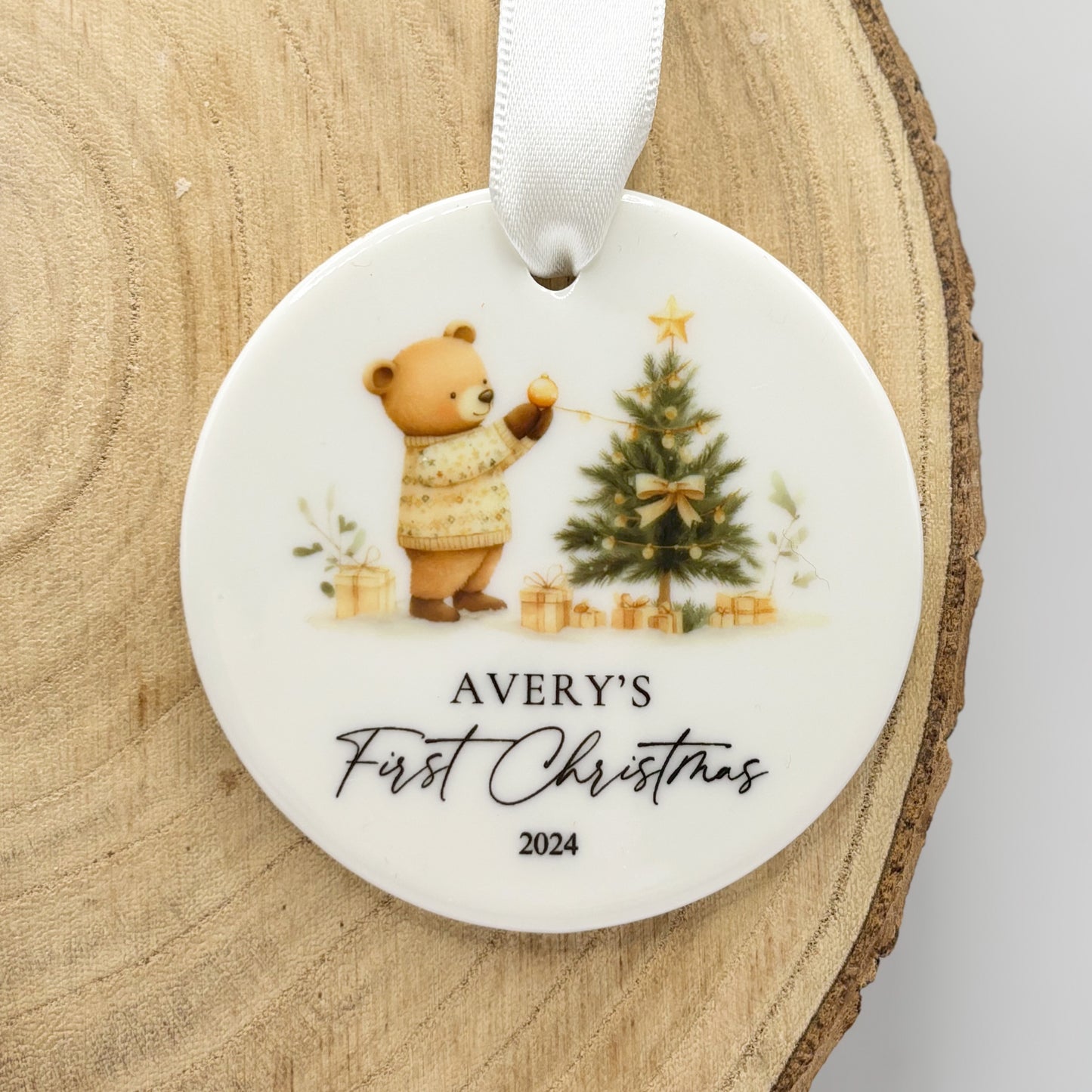 Babies 1st Christmas ceramic ornament