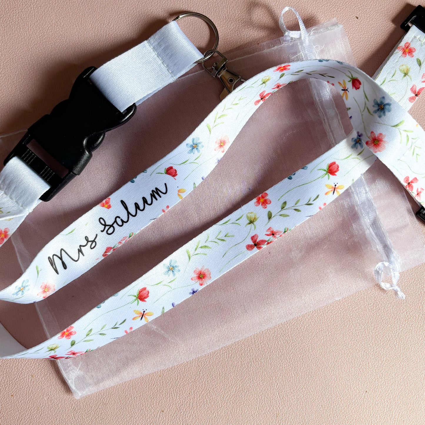 Personalised Lanyard with detachable clip and safety neck release