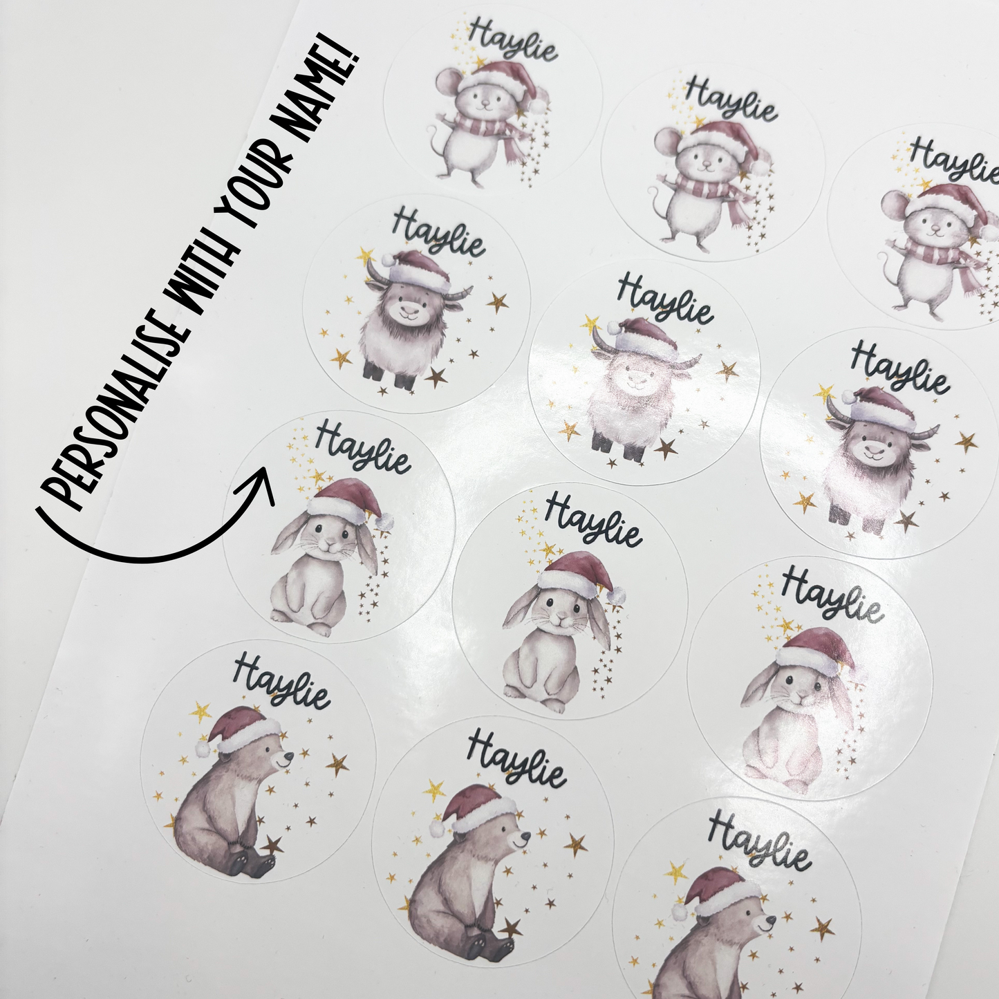 Festive Friend | Christmas Present Labels | Name Stickers | Easy Packing