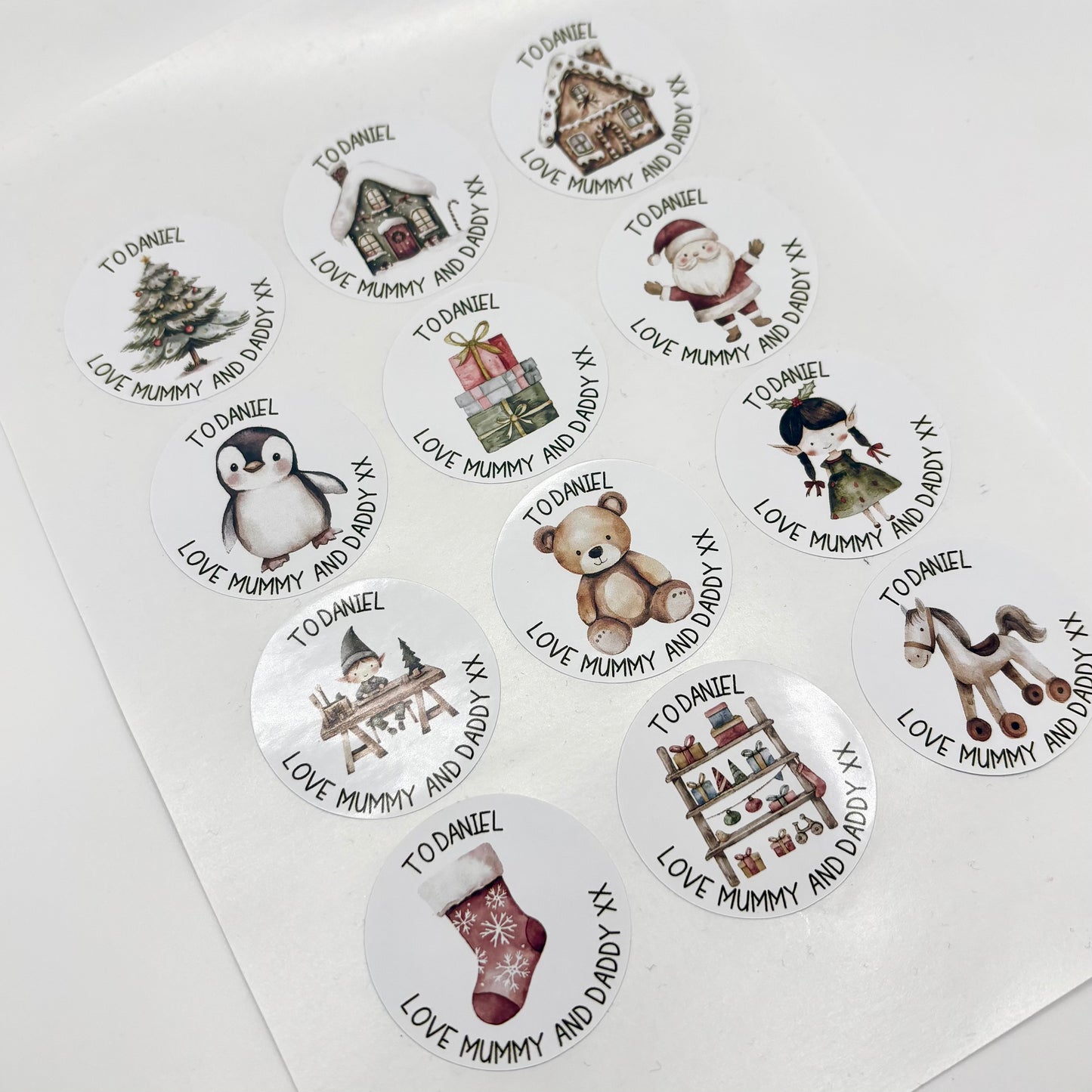 Santa's Workshop | Christmas Present Labels | Name Stickers | Easy Packing