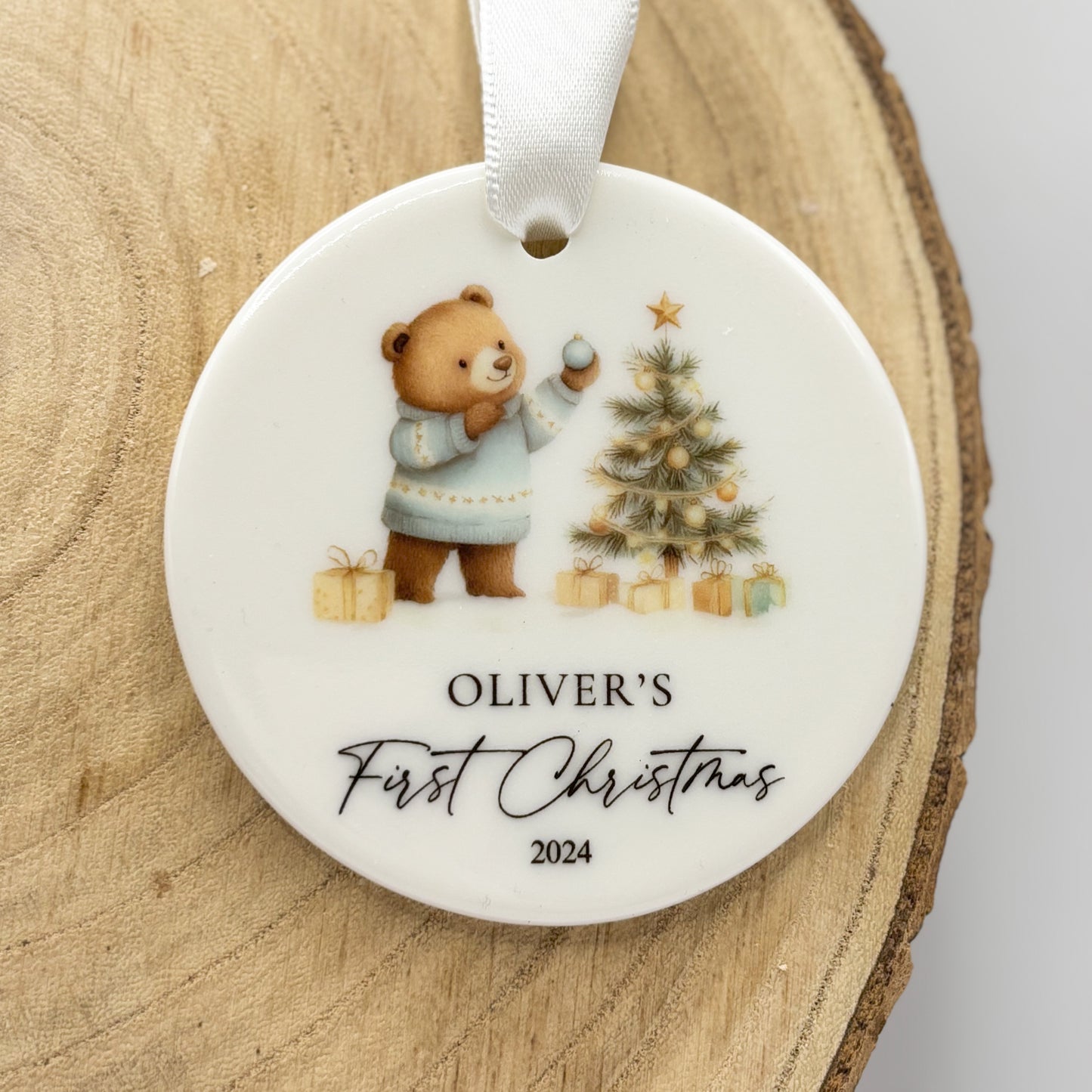 Babies 1st Christmas ceramic ornament