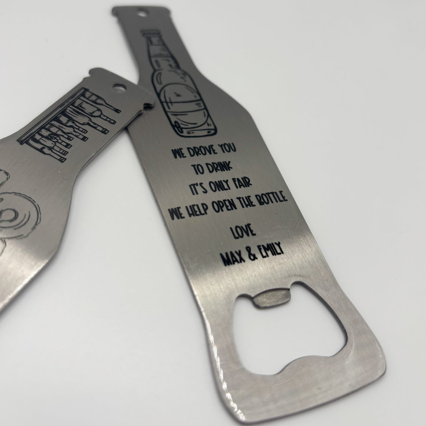 Personalised metal Bottle shaped bottle opener