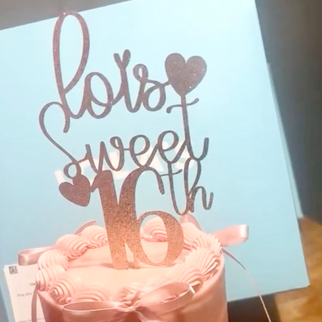 Words Only Cake Topper | Party | Decoration | Celebration
