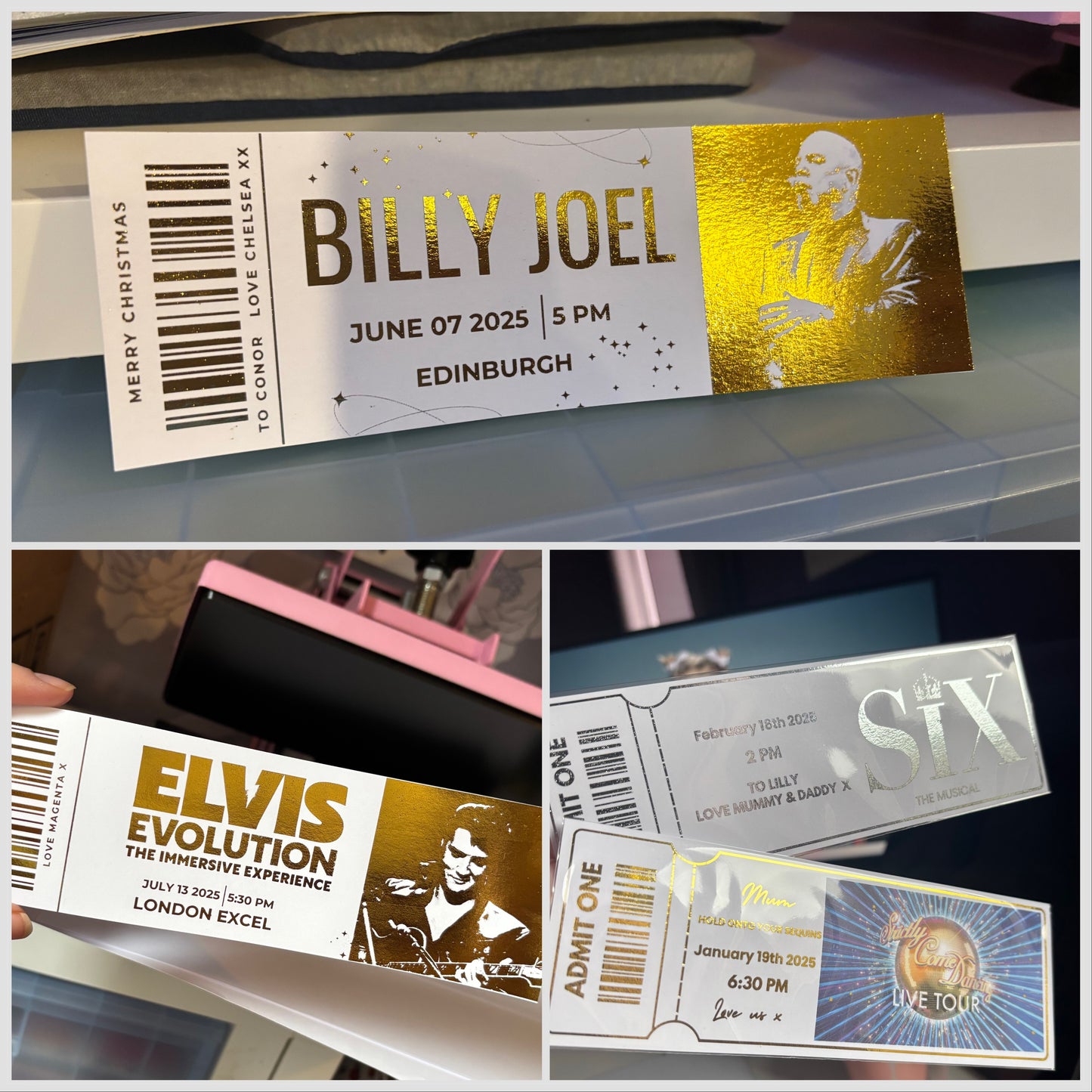 Foiled event ticket