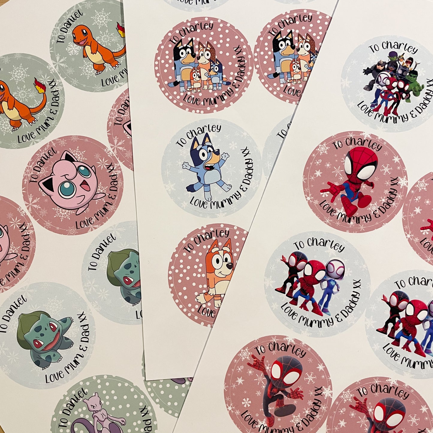 Custom Design | Christmas Present Labels | Group Stickers | Easy Packing