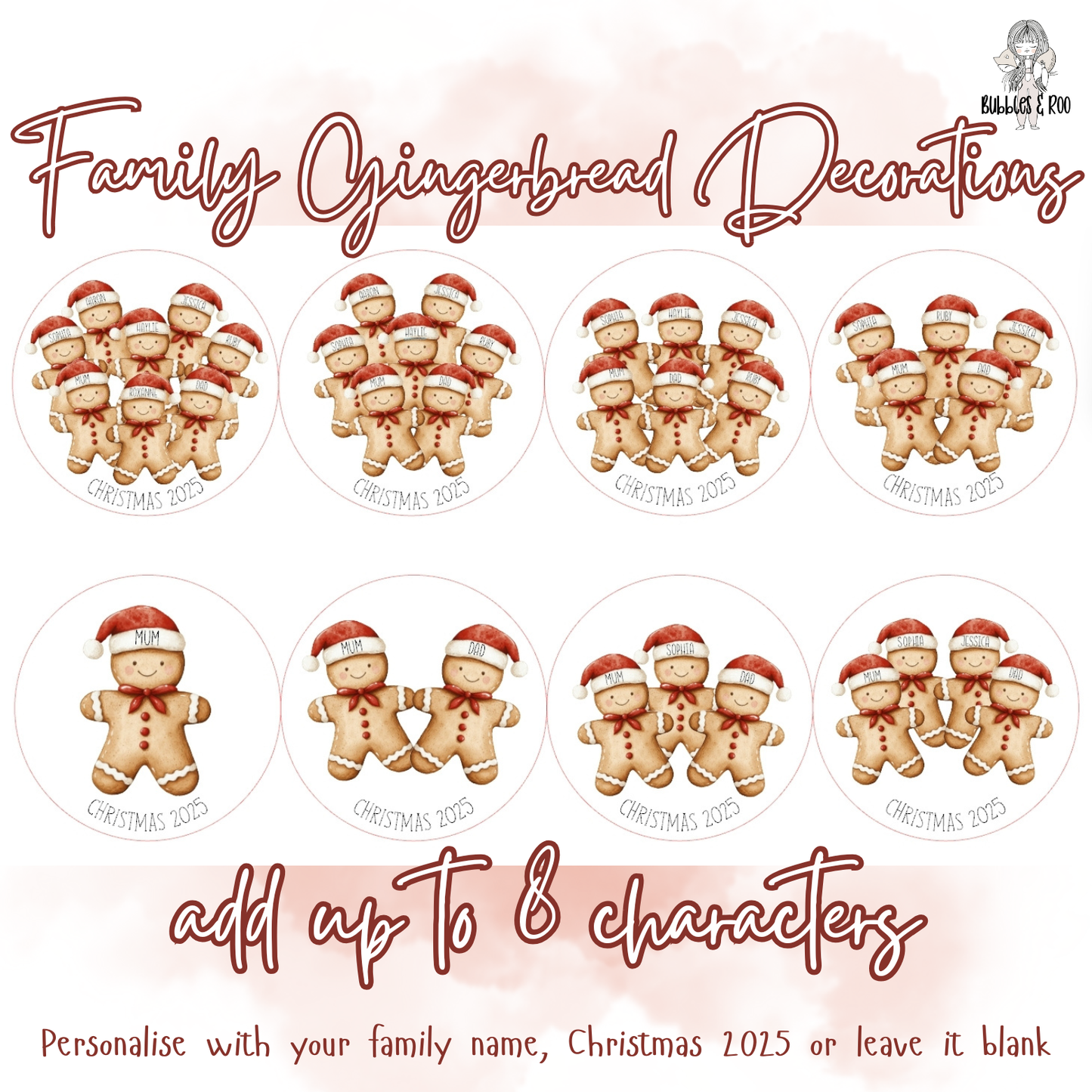 Gingerbread Family Christmas Decoration | Hanging Ornament | Memories | Gift giving