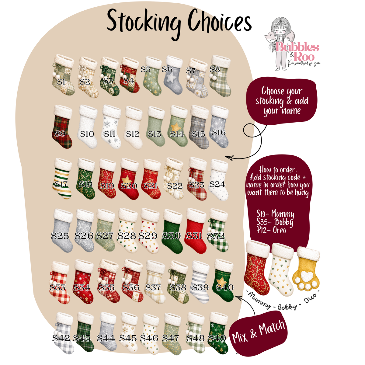 Stockings Family Christmas Decoration | Hanging Ornament | Memories | Gift giving | Festive