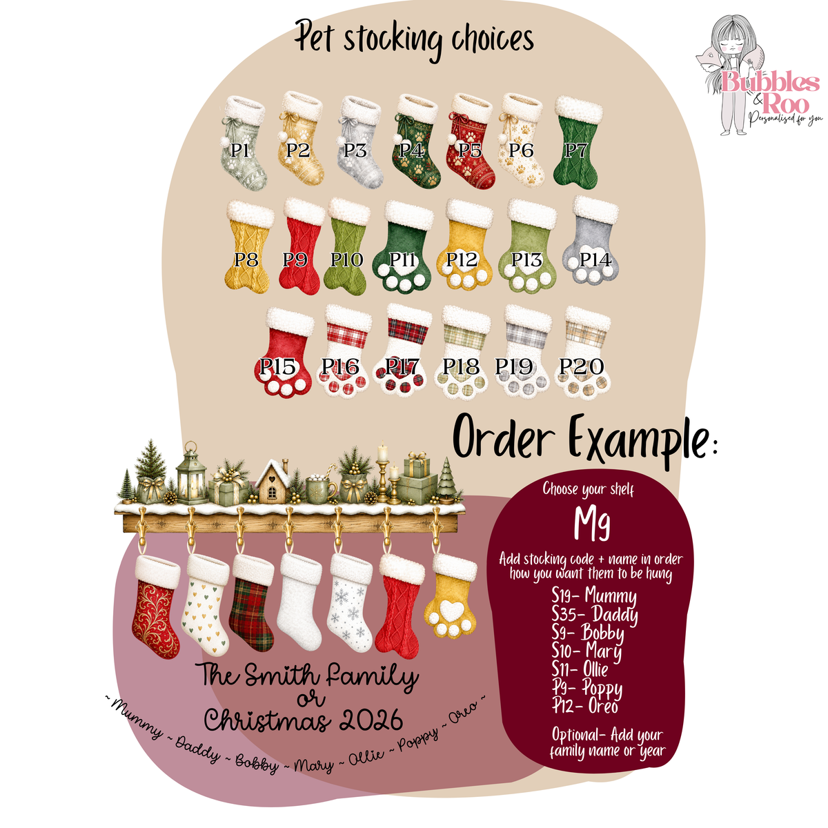 Stockings Family Christmas Decoration | Hanging Ornament | Memories | Gift giving | Festive