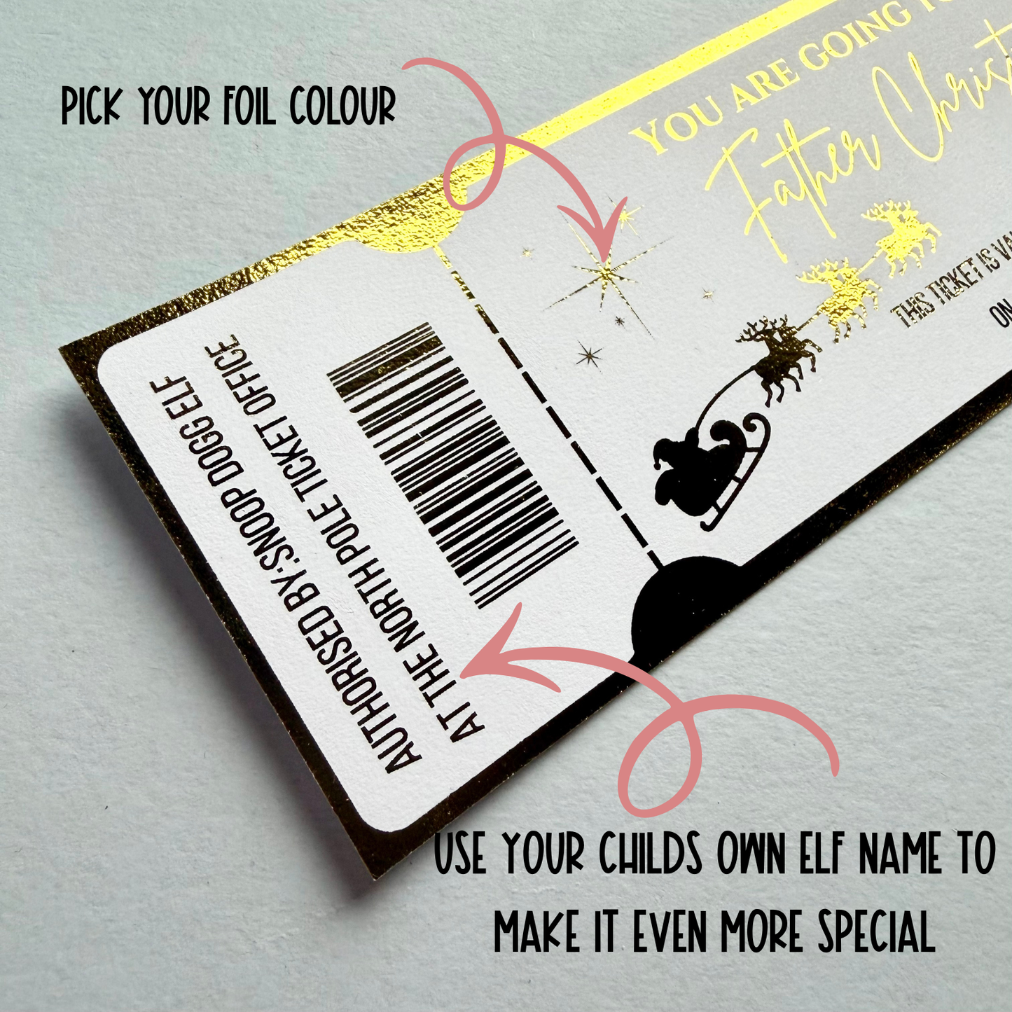 Santa visit ticket | Memories | Souvenir | Foil