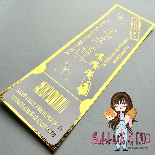 Santa visit ticket | Memories | Souvenir | Foil