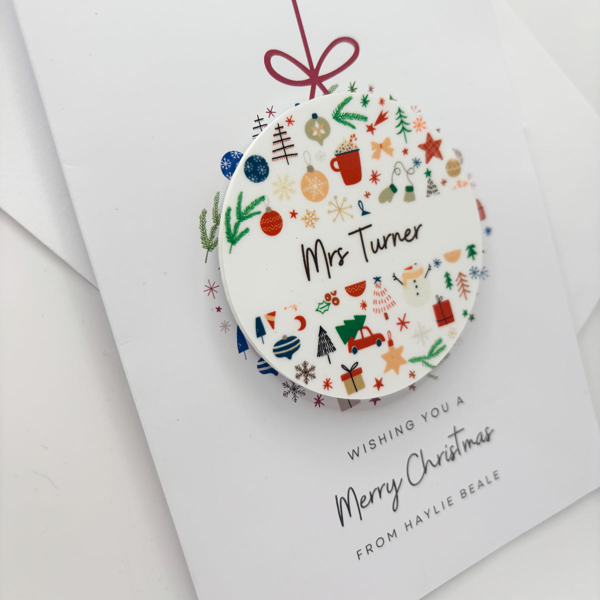 Christmas card and gift | Teacher card | Thank you | 2in1