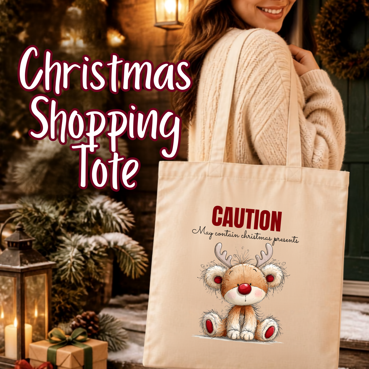Christmas present tote bag | shopping | Gift idea | Christmas gift