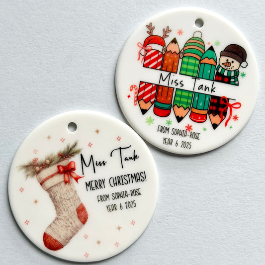 Teacher Christmas Decoration | Hanging Ornament | Memories | Gift giving