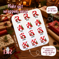 Christmas Santa Initials | Christmas Present Labels | Name Stickers | Easy Packing