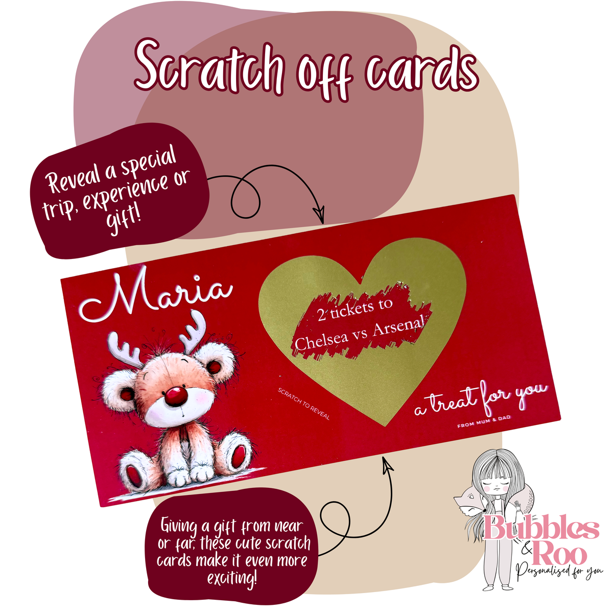 Christmas scratch off ticket | Memories | Souvenir | Foil | Elf