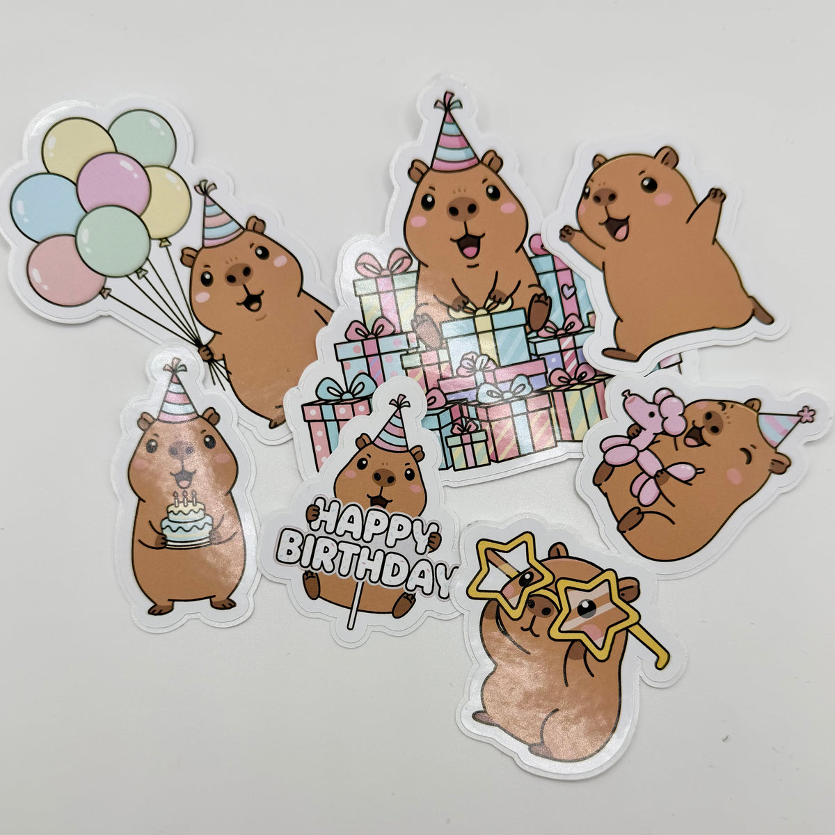 Sticker pack | Party favour | 7 individual stickers | Gift | 4 pack