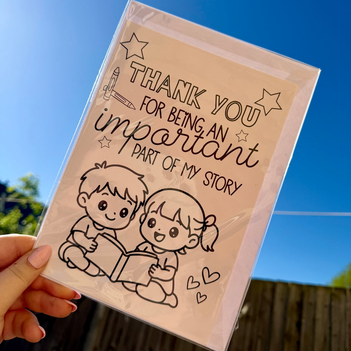 Colour me cards | Teacher card | Thank you | Cards