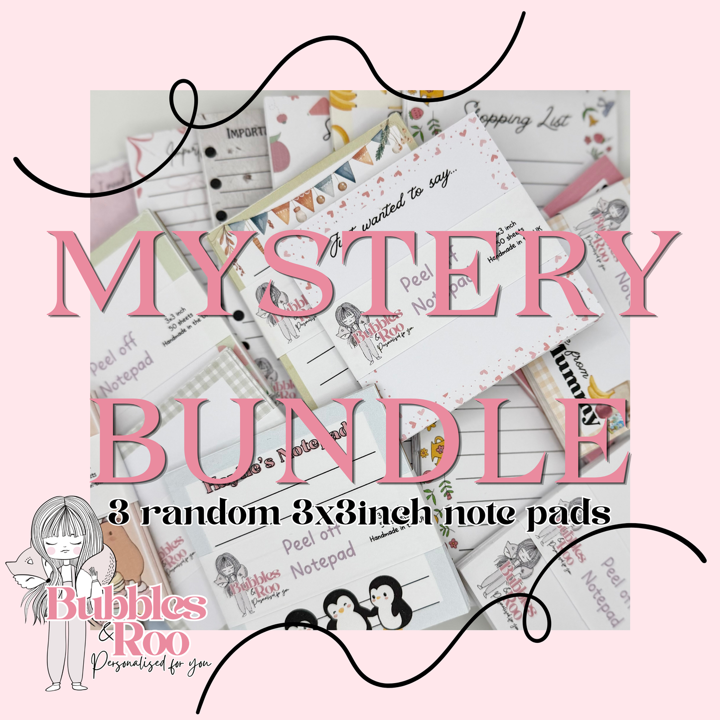 Mystery bundle | 3x3inch note pad | Notes | Stationary