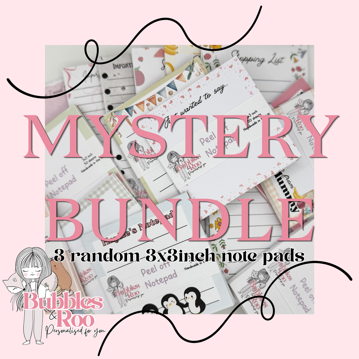 Mystery bundle | 3x3inch note pad | Notes | Stationary