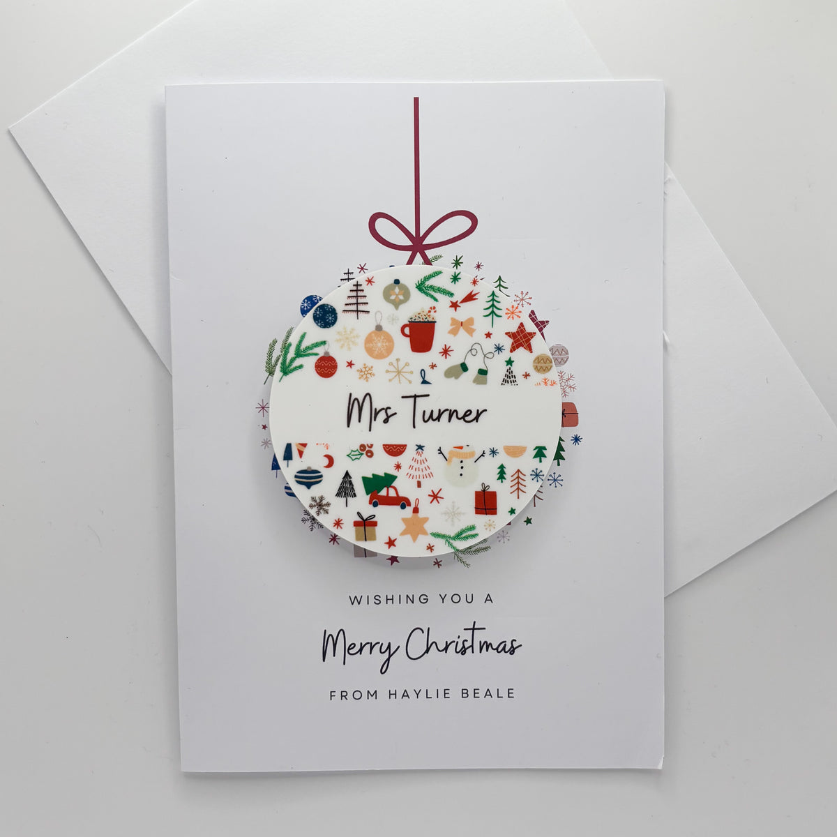 Christmas card and gift | Teacher card | Thank you | 2in1