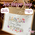 Jute Shopper bag | Tote bag | Personalised | Teacher gift | Gift idea | Christmas