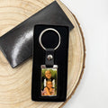 Photo Keyring | Rectangle | leather effect chain detail | Gift | Fathers Day | Personalised