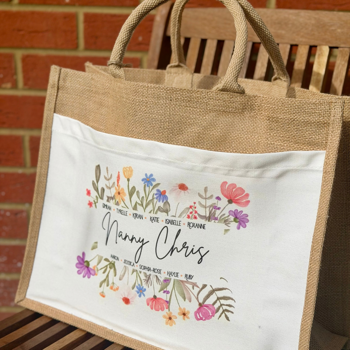 Jute Shopper bag | Tote bag | Personalised | Teacher gift | Gift idea | Christmas