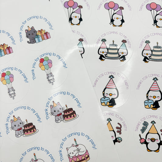 Birthday 2 inch stickers