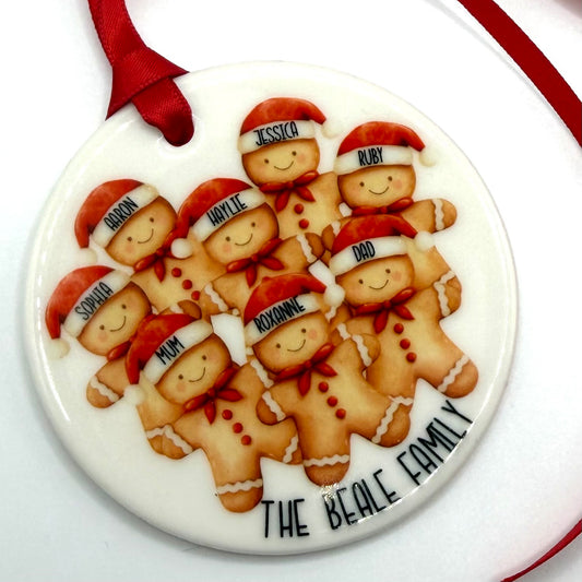 Gingerbread Family Christmas Decoration | Hanging Ornament | Memories | Gift giving