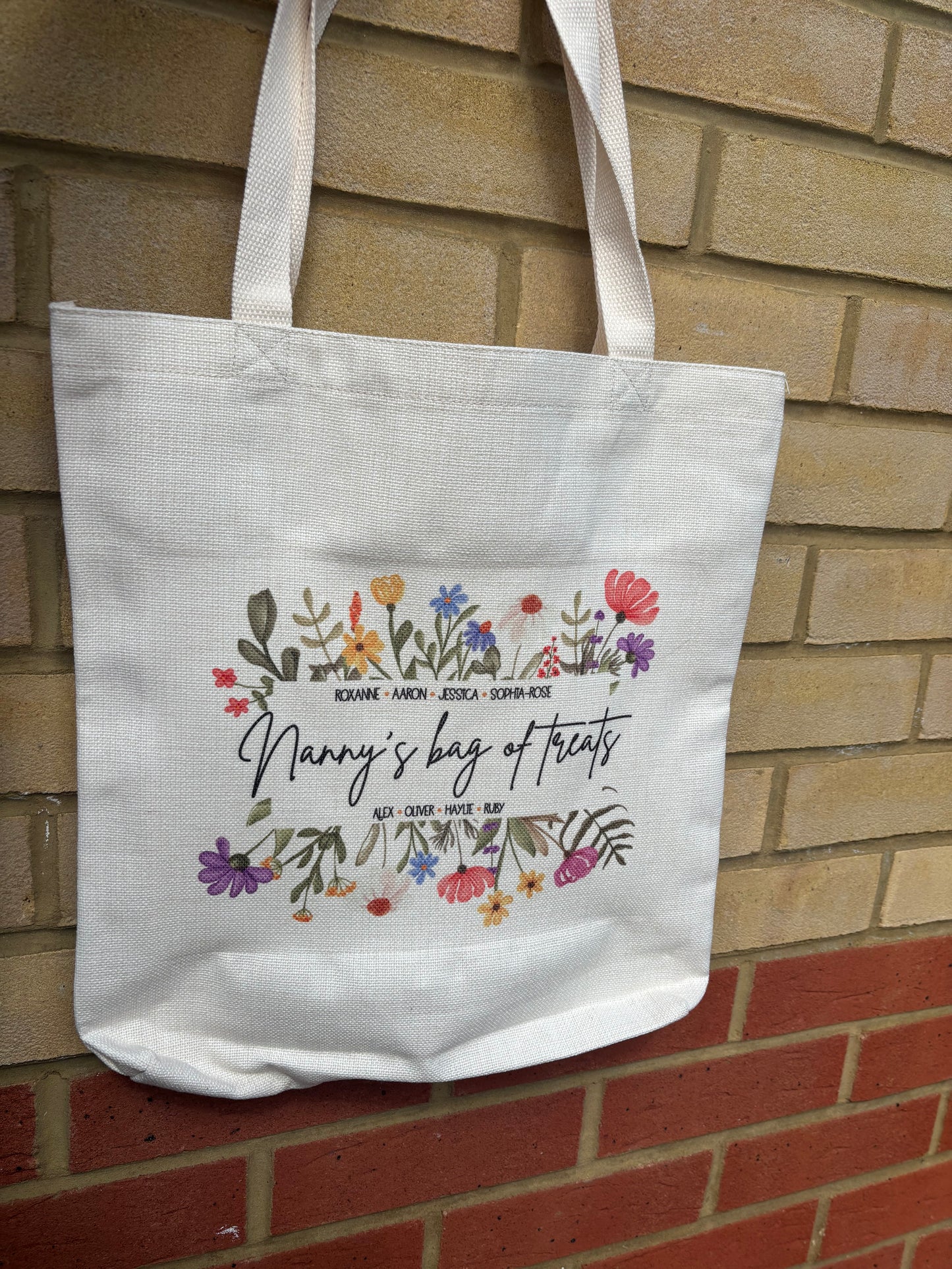 Linen tote bag | Shopping bag | Personalised | Photos