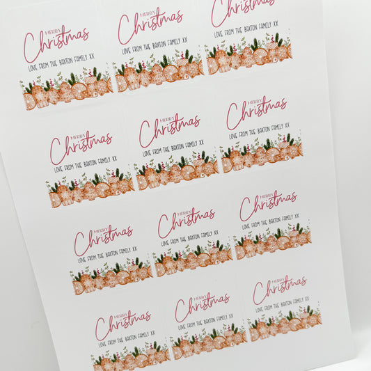 Cookies Family Christmas Stickers