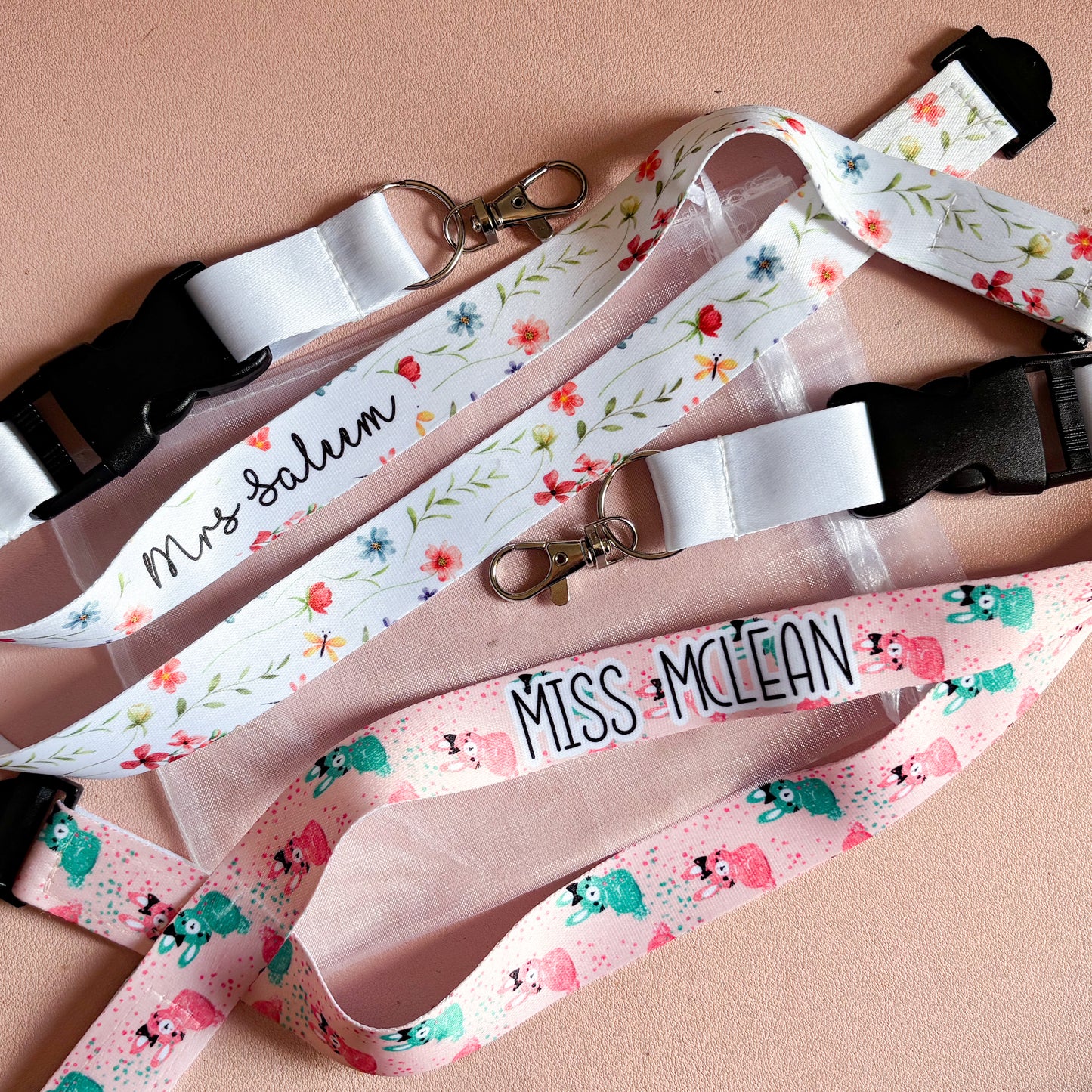 Personalised Lanyard with detachable clip and safety neck release