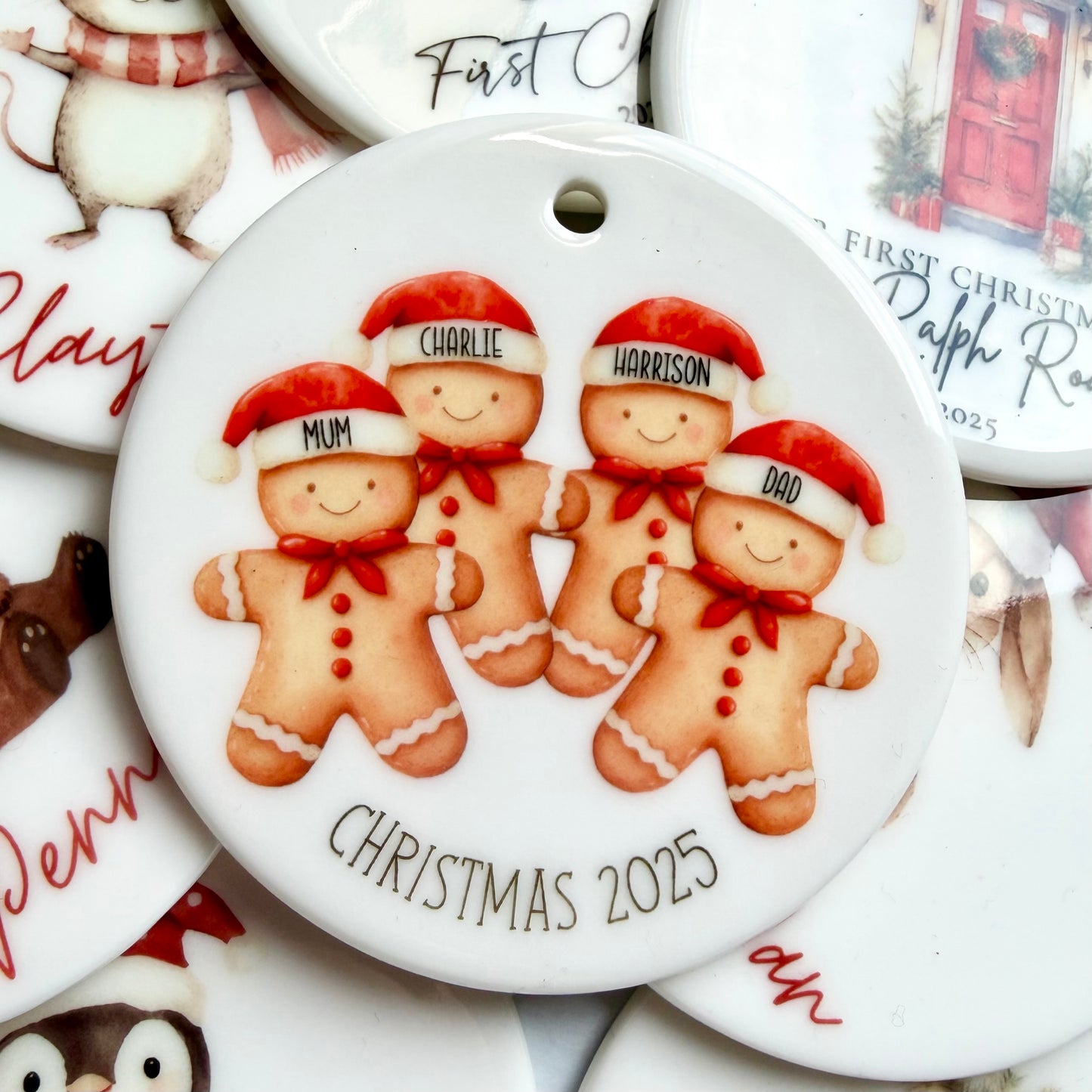 Gingerbread Family Christmas Decoration | Hanging Ornament | Memories | Gift giving