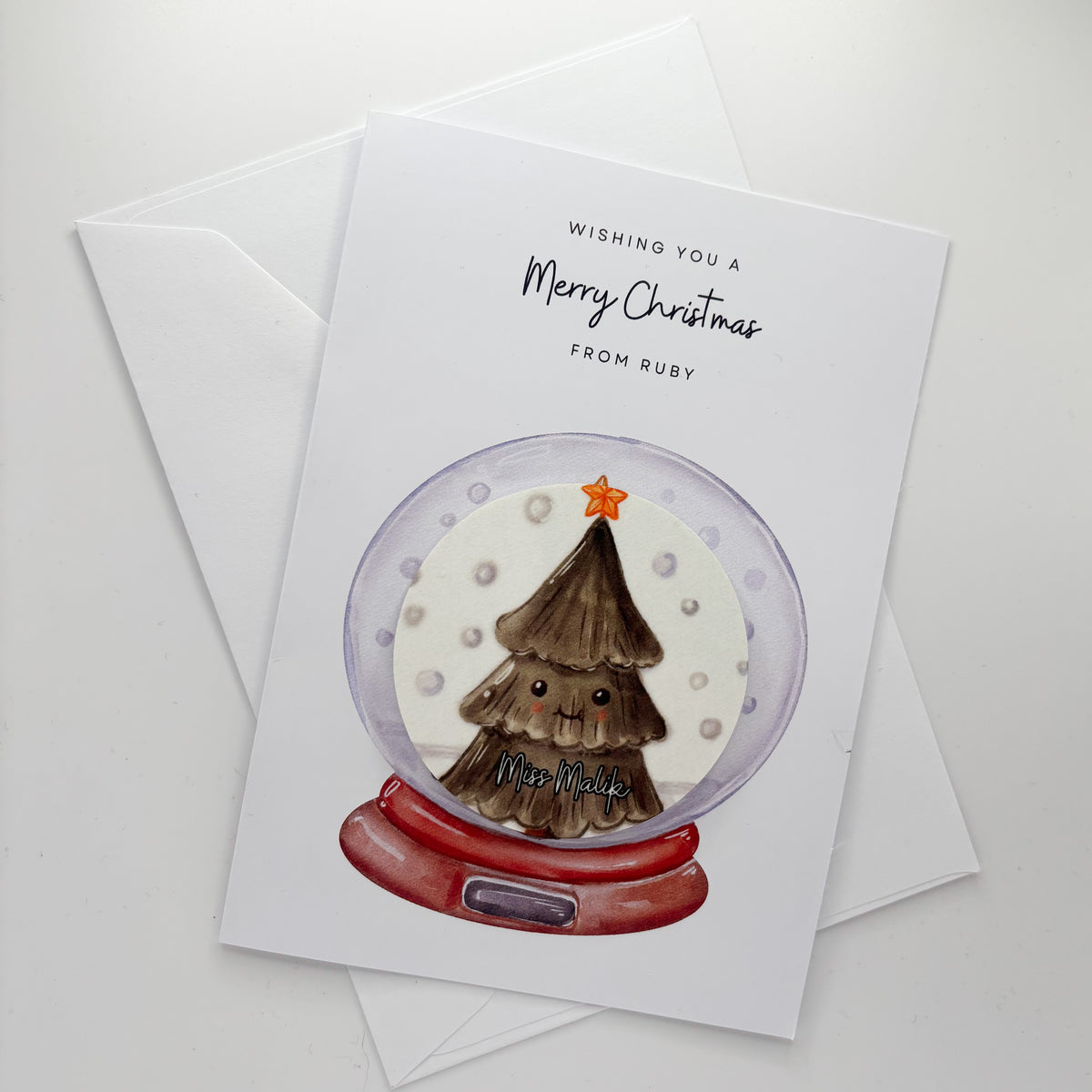 Christmas card and gift | Teacher card | Thank you | 2in1