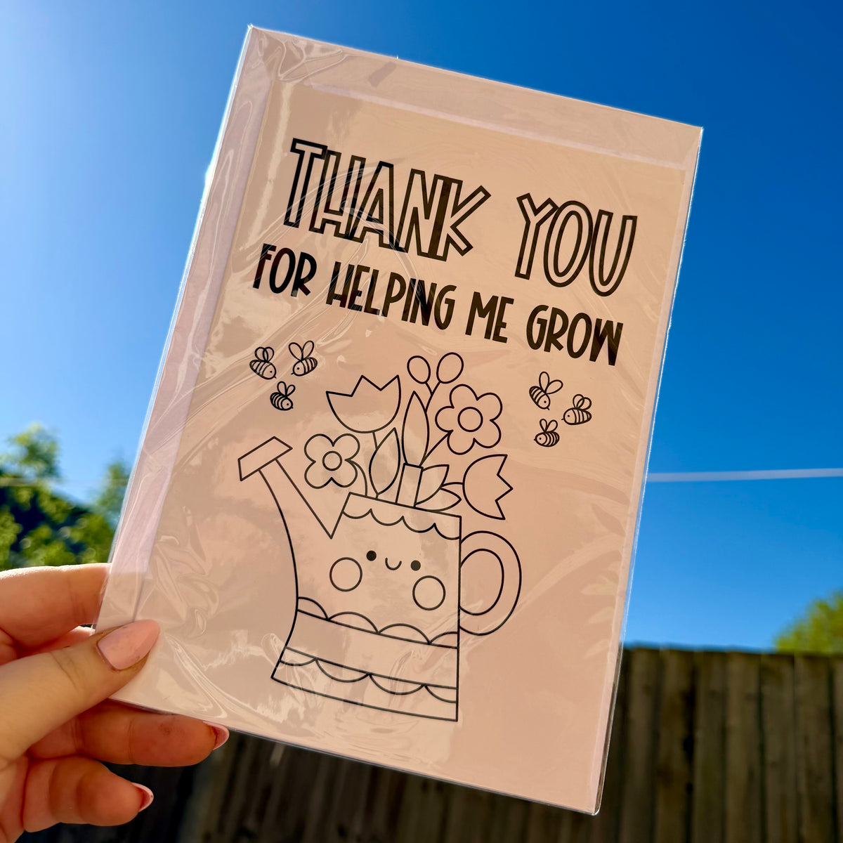 Colour me cards | Teacher card | Thank you | Cards
