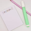 Teacher | Multi colour | Personalised | 3x4inch note pad | Notes | Stationary