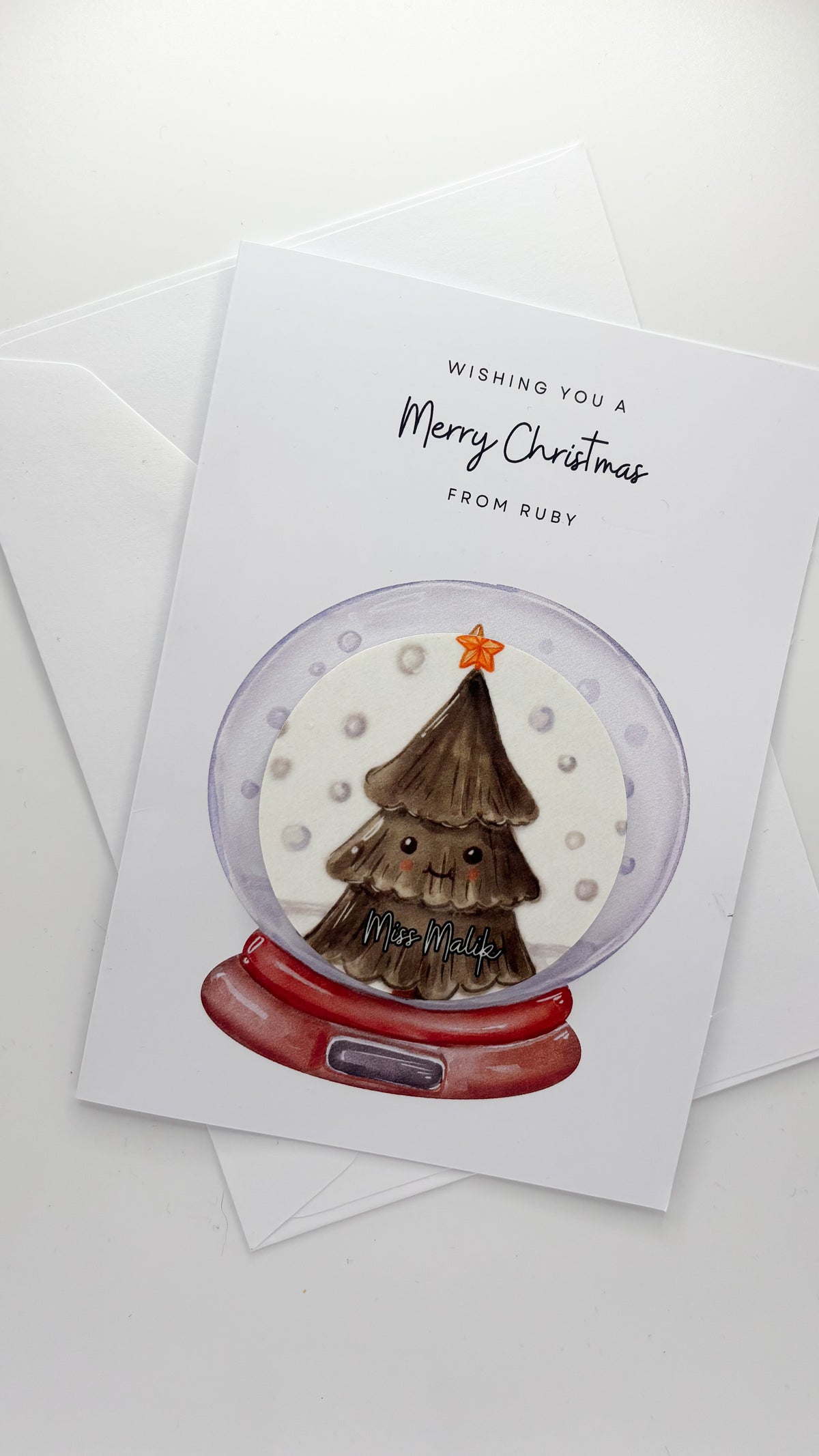 Christmas card and gift | Teacher card | Thank you | 2in1