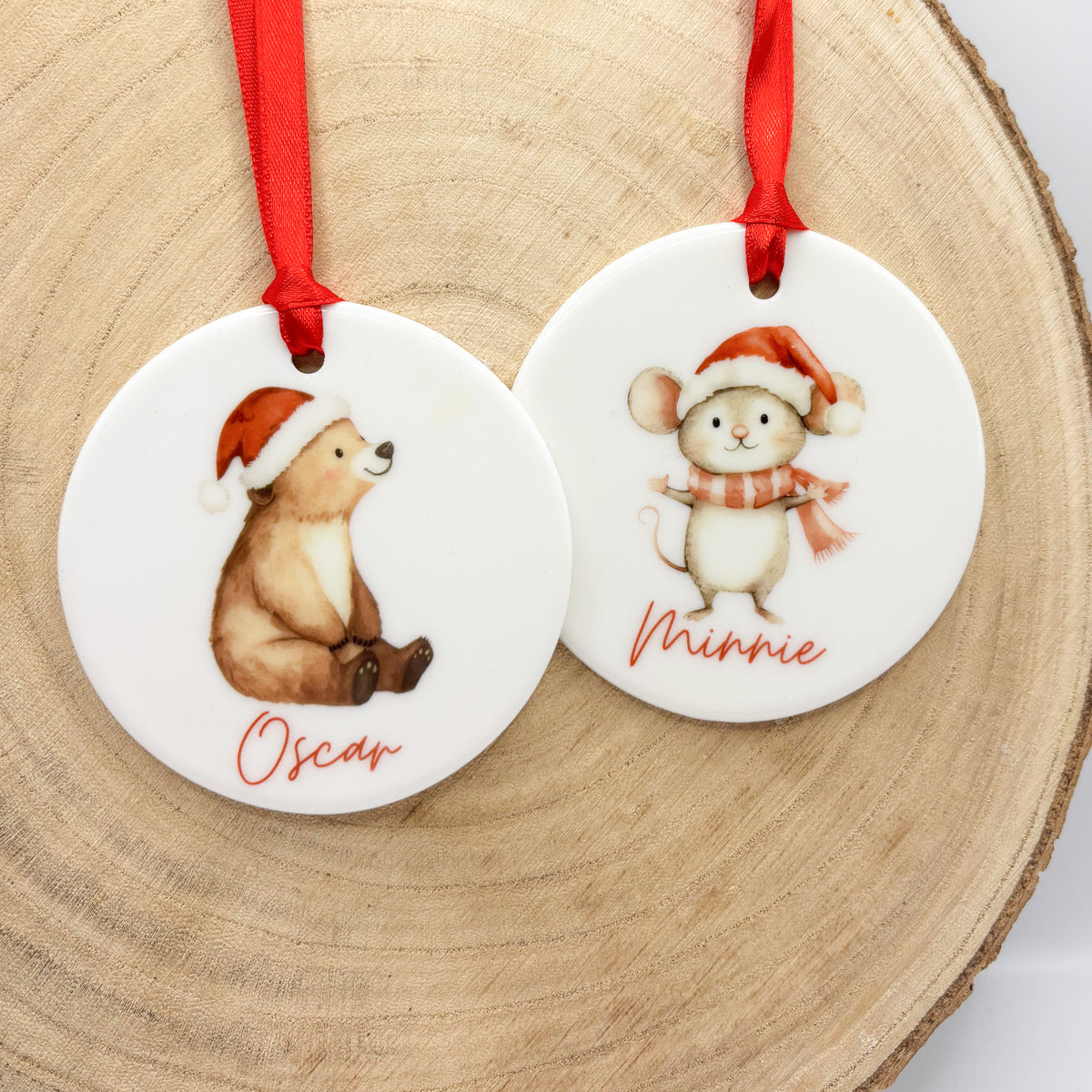Festive friend | Ceramic | Christmas Ornament | Personalised | Holiday gift