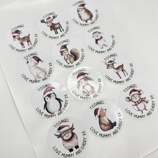 Festive Friend | Christmas Present Labels | Name Stickers | Easy Packing