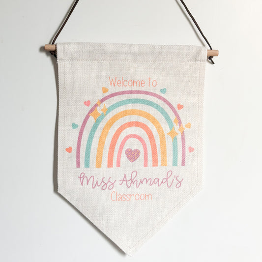 Hanging Classroom Flag Personalised