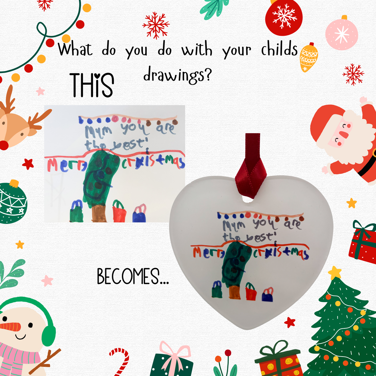 Draw me a gift | Personalised | Drawings on gifts | Mug | Decoration | Tote bag