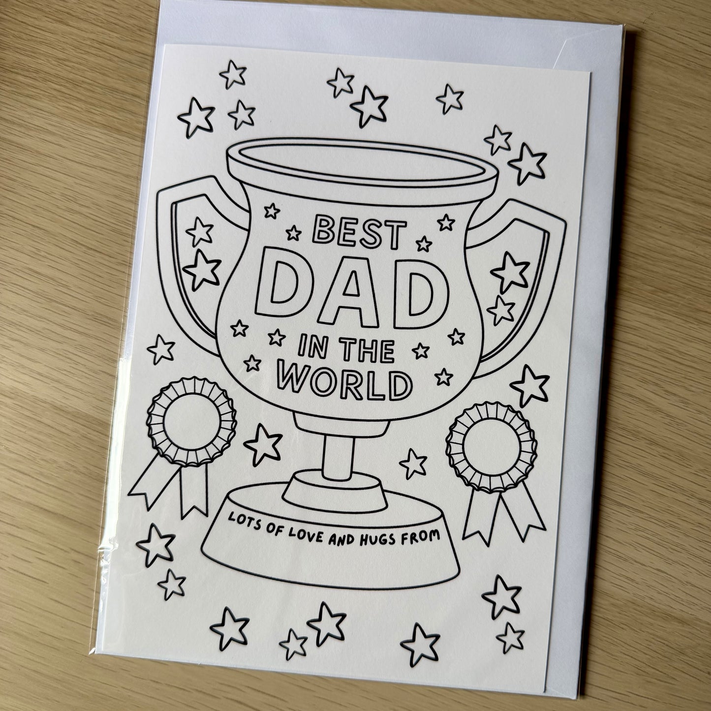Colour me cards | Fathers Day | Daddy | Grandad