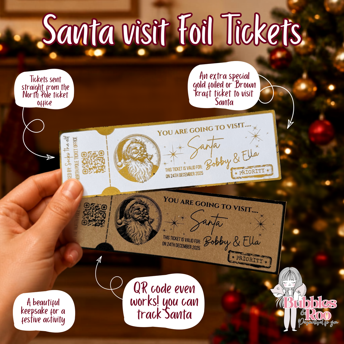 Santa visit ticket | Memories | Souvenir | Foil